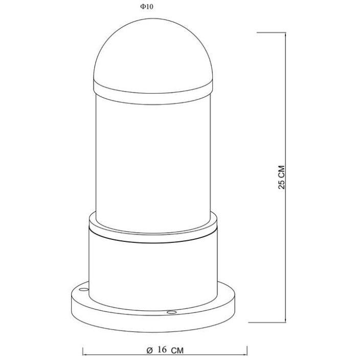 Наземный низкий светильник Arte Lamp Coppia A5217FN-1BK