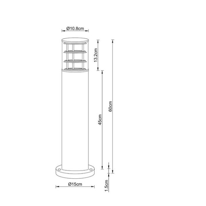 Наземный низкий светильник Arte Lamp A5316 A5316PA-1BK