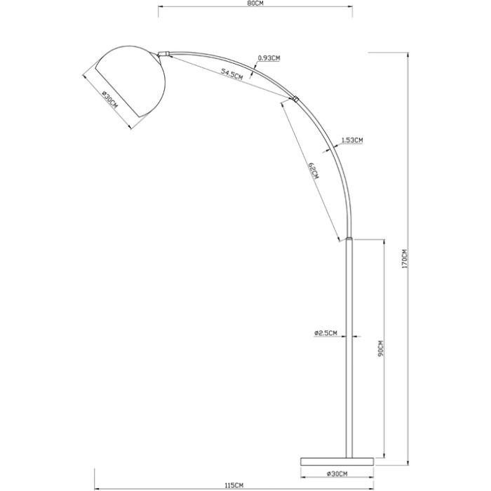 Торшер Arte Lamp Paolo A5822PN-1PB