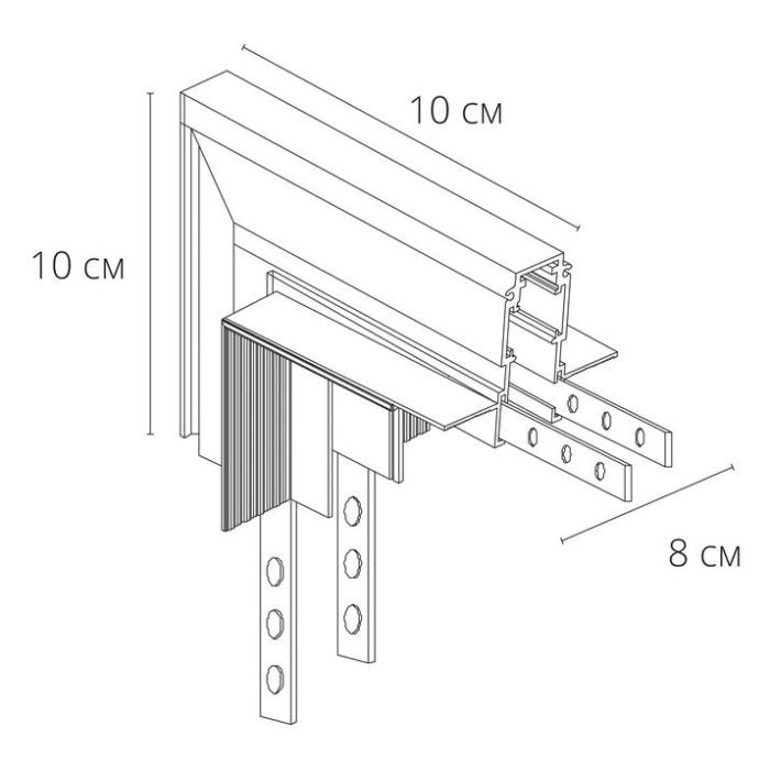Соединитель угловой L-образный для треков встраиваемых Arte Lamp Expert-Accessories A590906