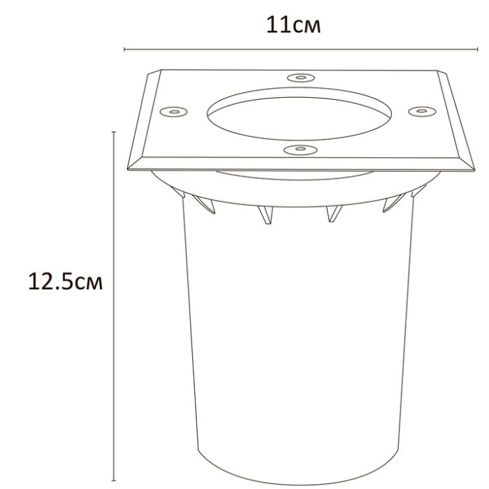 Встраиваемый в дорогу светильник Arte Lamp Piazza A6015IN-1SS