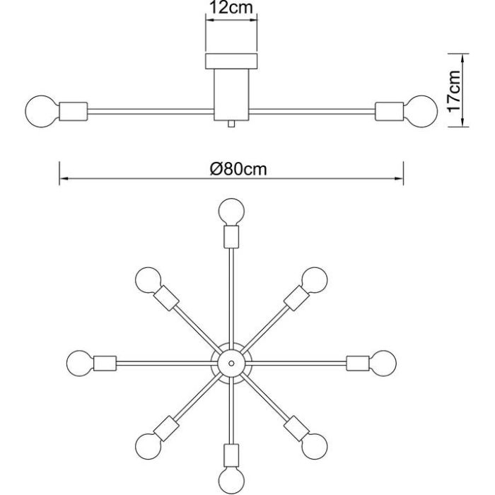 Потолочная люстра Arte Lamp Alastor A6702PL-8WH