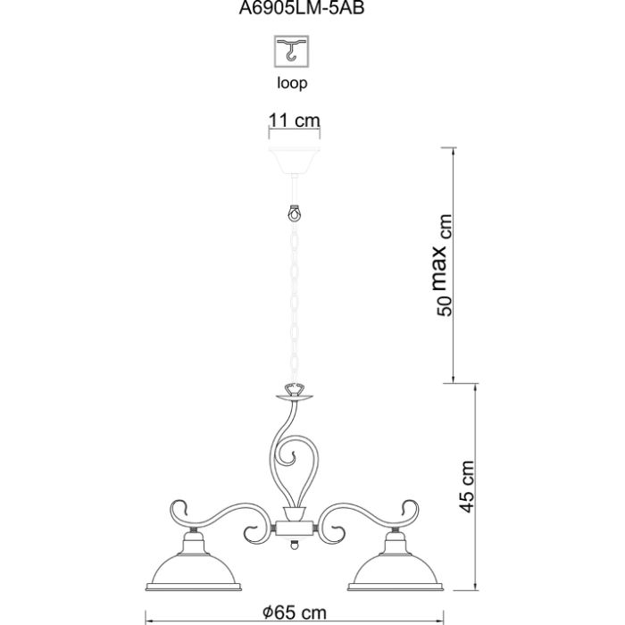 Подвесная люстра Arte Lamp Safari A6905LM-5AB