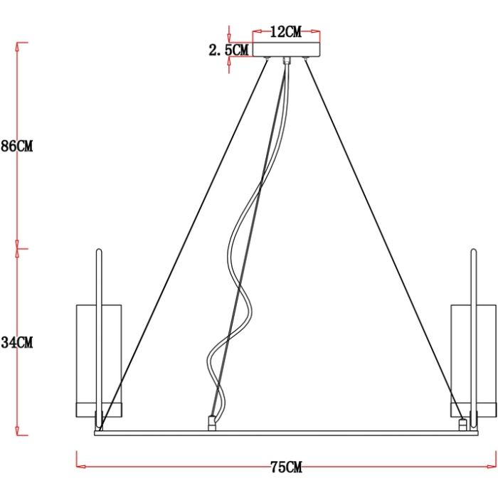 Подвесная люстра Arte Lamp Celaeno A7004SP-6BK