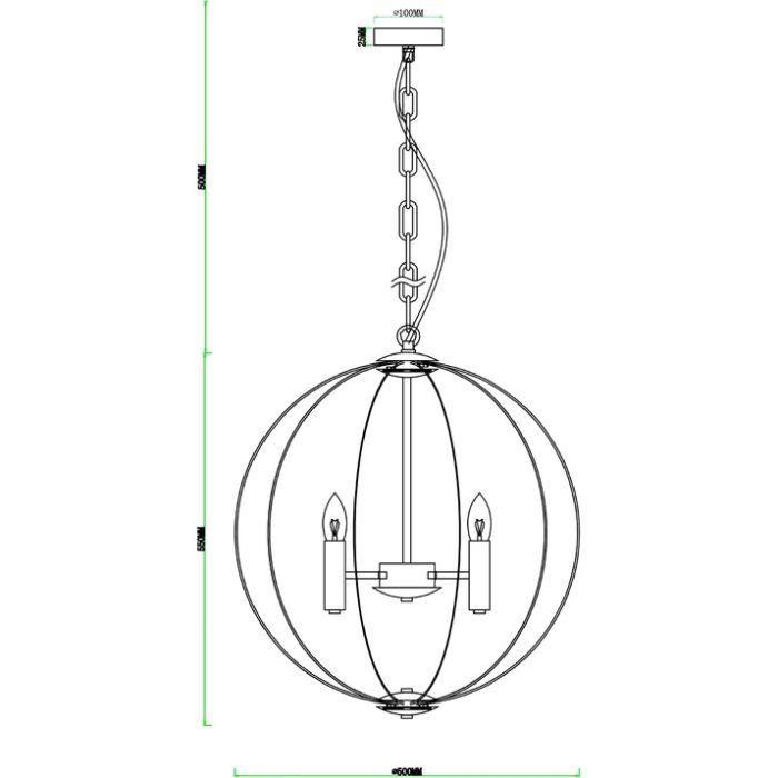 Подвесная люстра Arte Lamp Castula A7013SP-6BK