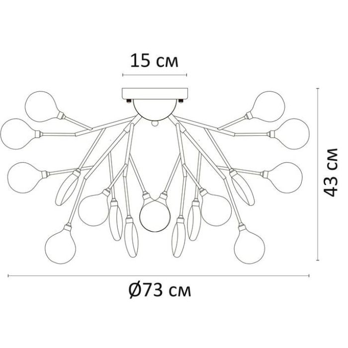 Потолочная люстра Arte Lamp Candy A7274PL-27GO