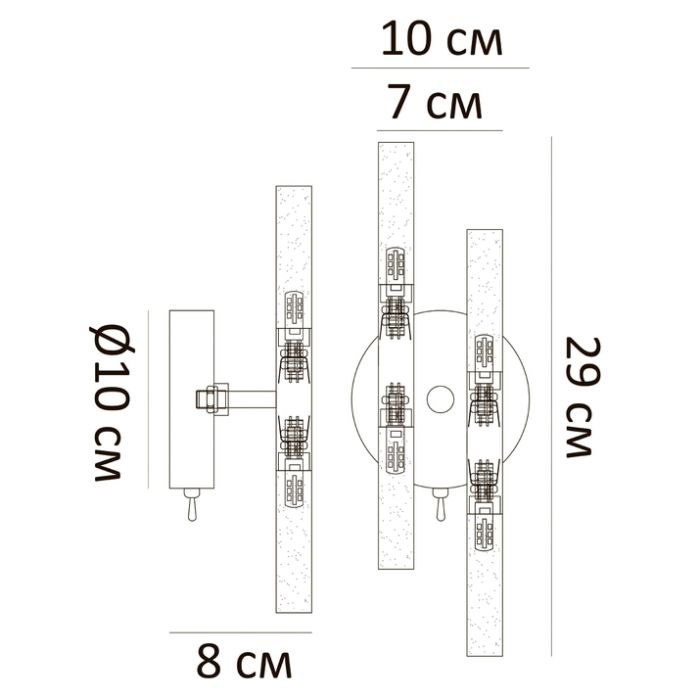 Бра Arte Lamp Ramona A7410AP-4CC