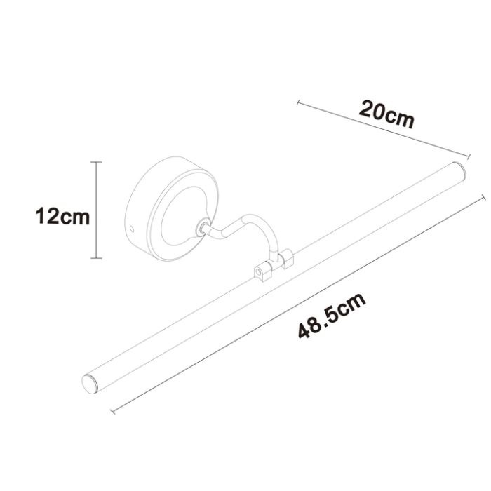 Подсветка для зеркала Arte Lamp Sol A7908AP-1BK