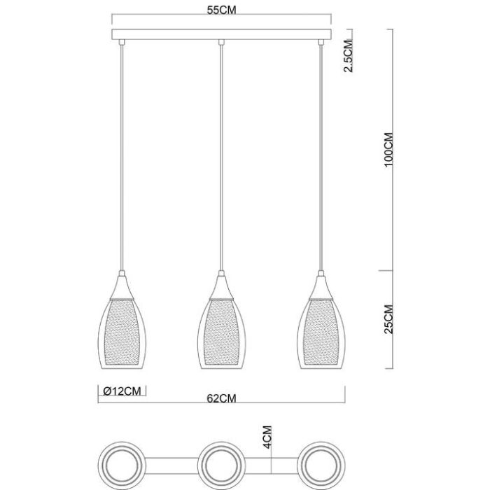 Подвесной светильник Arte Lamp Barry A7951SP-3CC