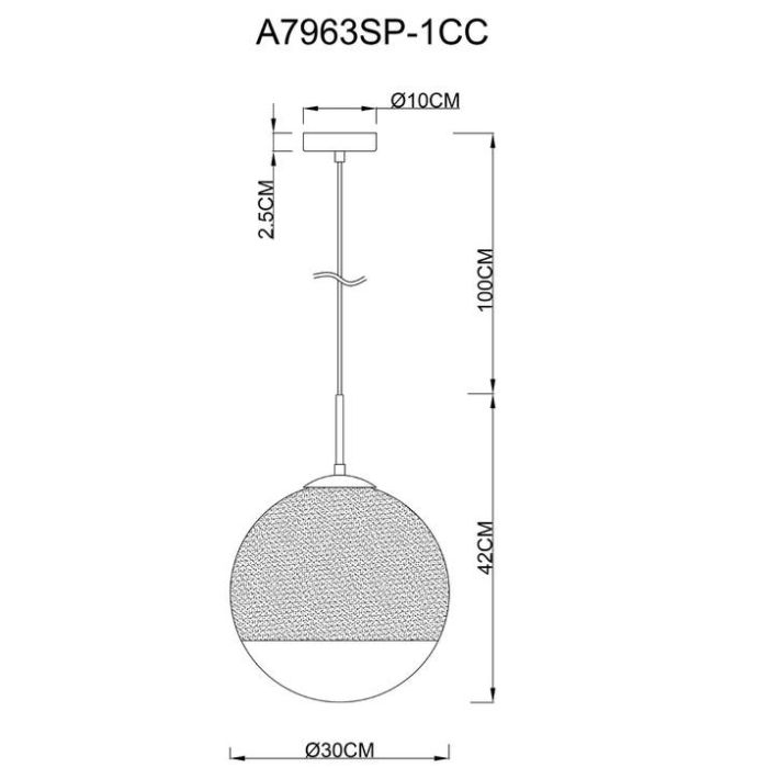 Подвесной светильник Arte Lamp Jupiter chrome A7963SP-1CC