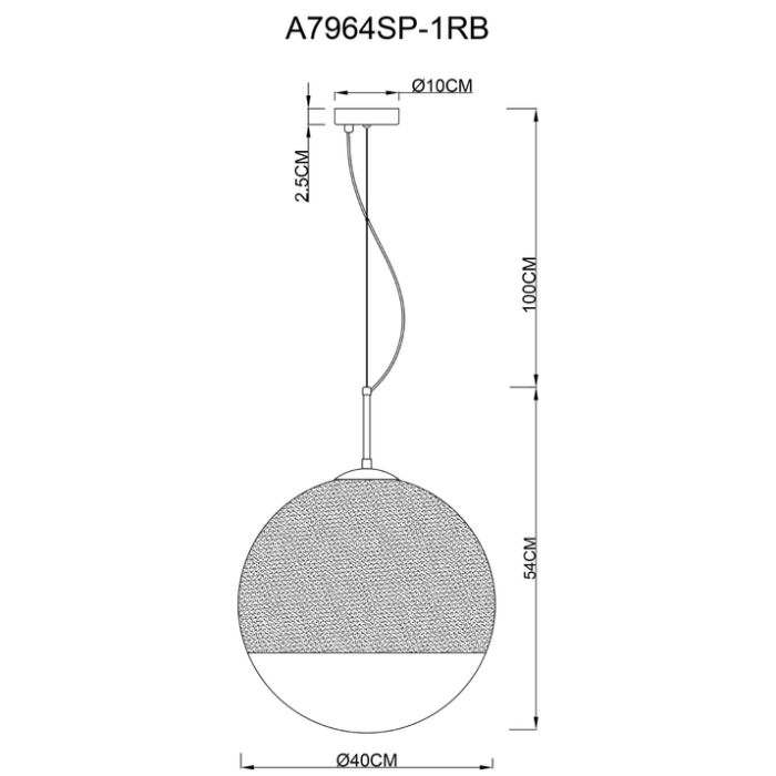 Подвесной светильник Arte Lamp Jupiter copper A7964SP-1RB