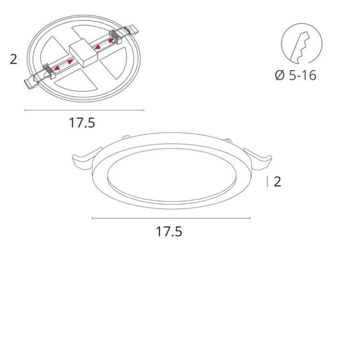 Встраиваемый светильник Arte Lamp Mesura A7979PL-1WH