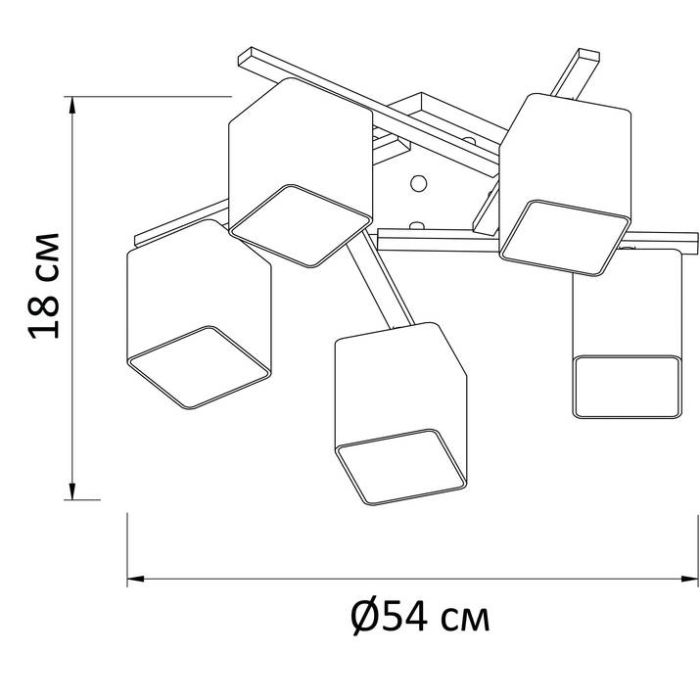 Потолочная люстра Arte Lamp Visuale A8165PL-5BK