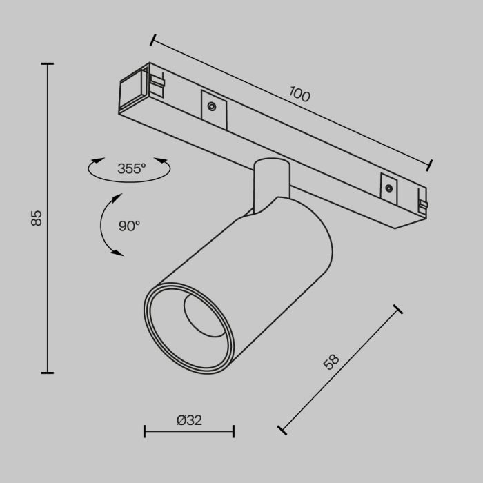 Светильник на штанге Maytoni Focus Led TR176-1-5WTW-M-B