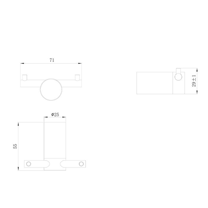 Крючок для ванной Raiber RP-80005, хром