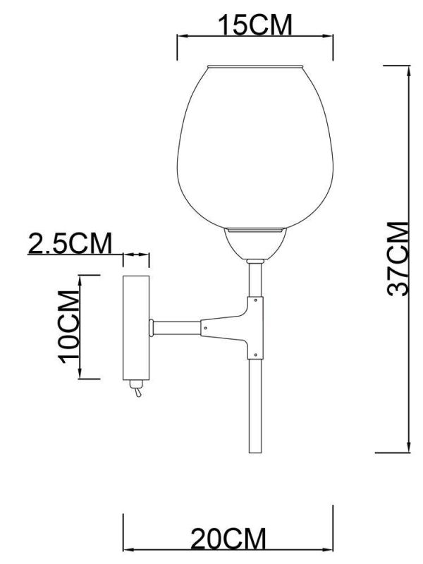 Бра Arte Lamp Yuka A4103AP-1CC