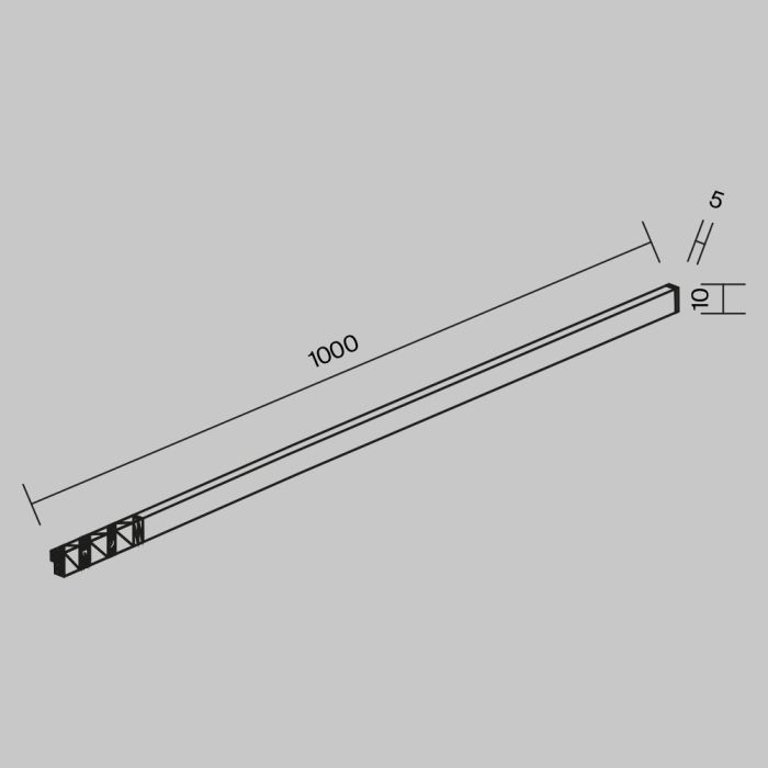 Встраиваемый светильник гибкий Maytoni Flex TR186-1-8W2.7K-B