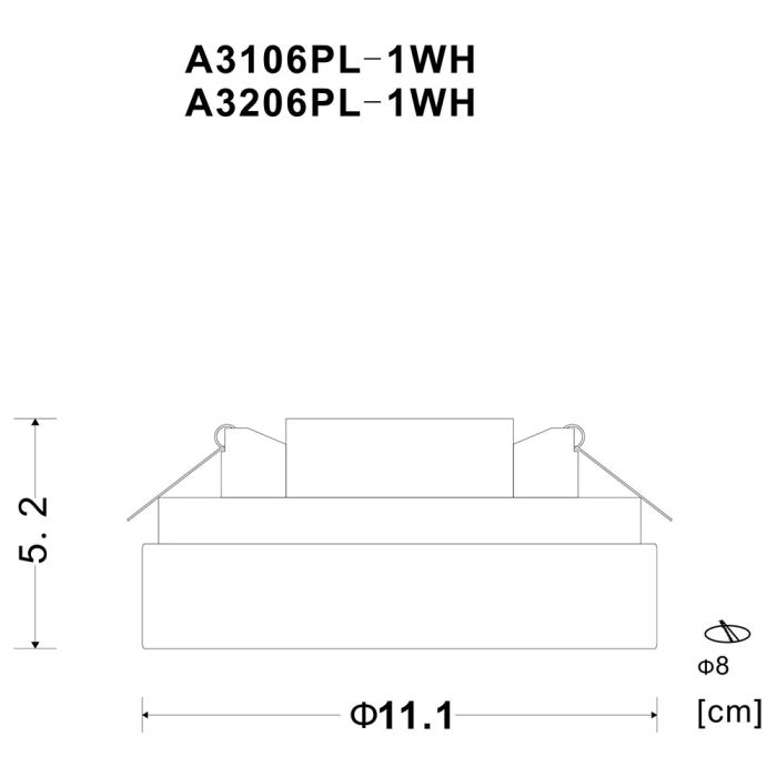 Накладной светильник Arte Lamp 3206 A3206PL-1WH