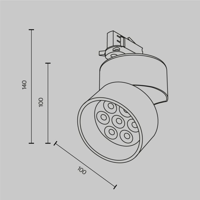 Накладной светильник Maytoni Alfa TR199-3-15W4K-M-B