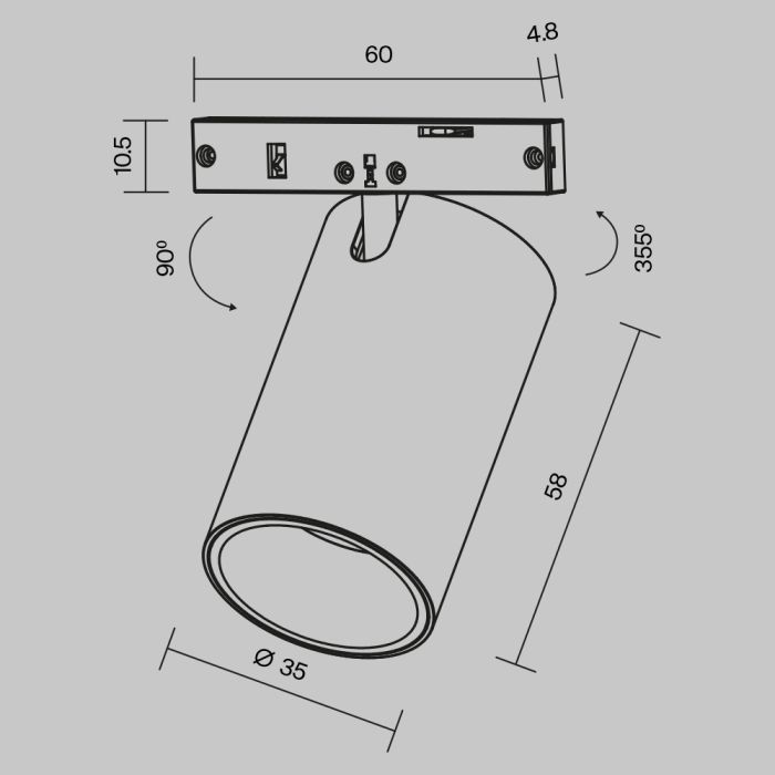 Светильник на штанге Maytoni Focus Led TR187-1-5W2.7K-M-BW