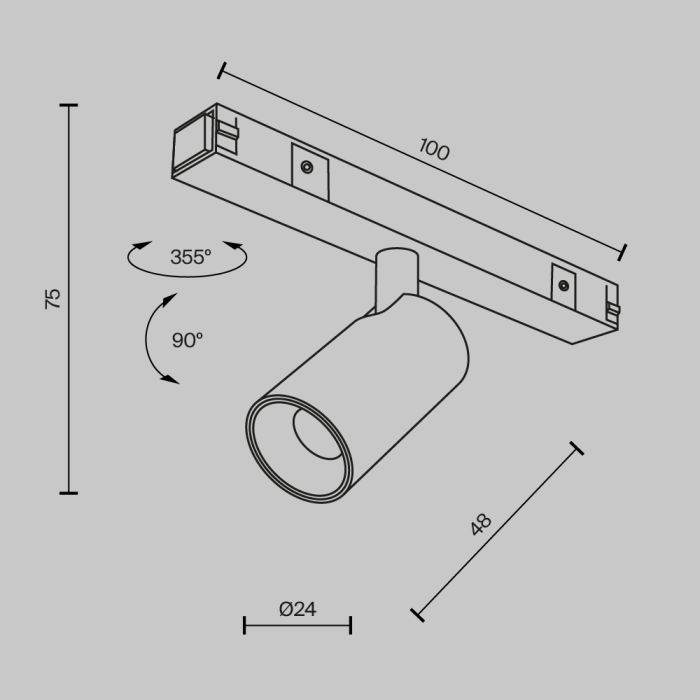 Светильник на штанге Maytoni Focus Led TR176-1-3WTW-M-B